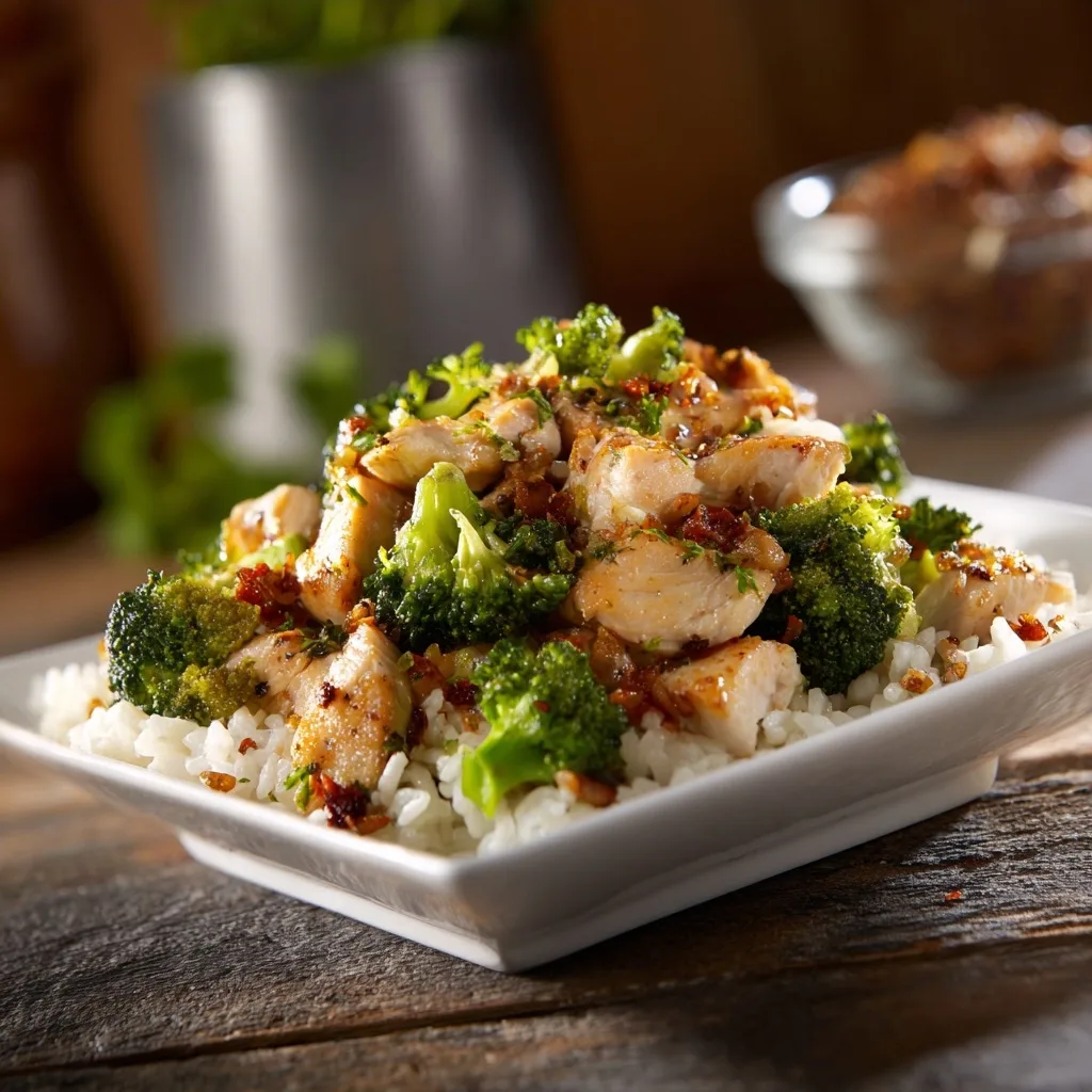 Healthy Chicken Broccoli Rice Plate for Fitness Lovers