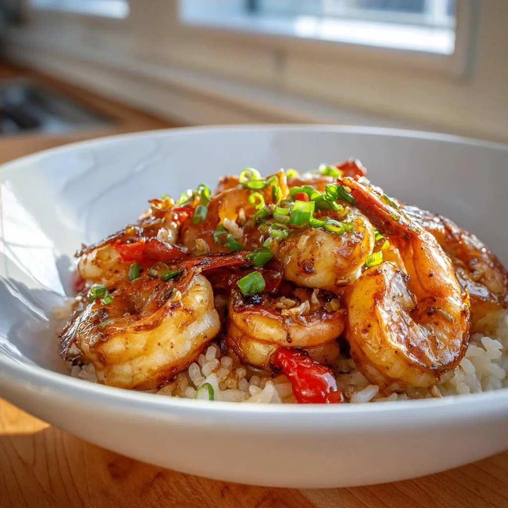 Healthy Shrimp Rice Recovery Bowl for Fitness Enthusiasts